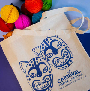 Tote - Carnival blue leopards