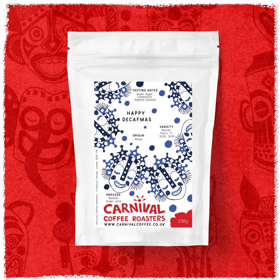 Decaf - Happy Decaf-mas, Christmas coffee 2025 - Kenya - Brown Sugar, Celmentine, Sugared Almonds