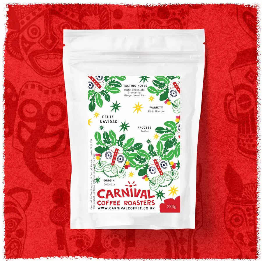 Espresso - Feliz Navidad, Christmas coffee 2025, Colombia - White Chocolate, Cranberry, Ginger Bread Man