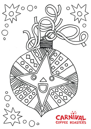 Carnival Christmas colouring sheet